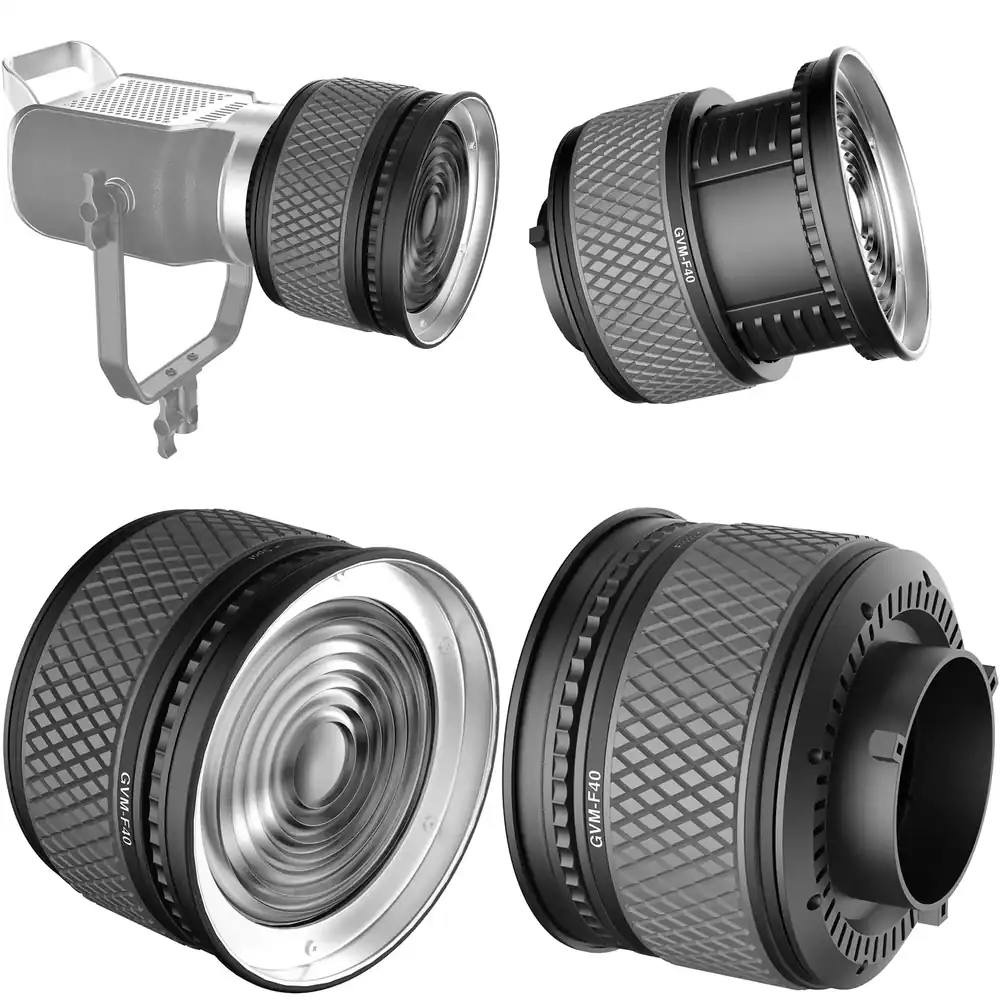 GVM Official F40 Fresnel Lens  - مراجعة Photography Lighting Design وسعره