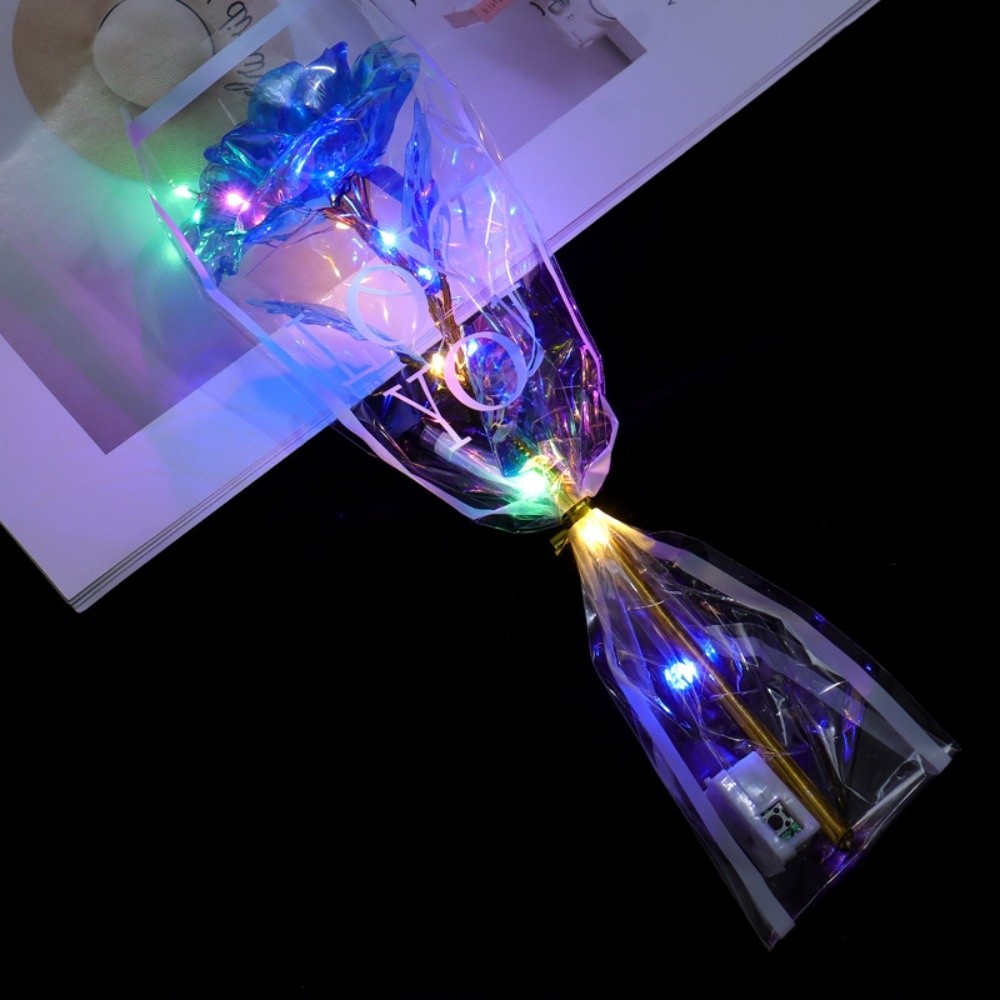 Glowing Gold Foil Rose Flower  - مراجعة Photography Artificial Lighting وسعره