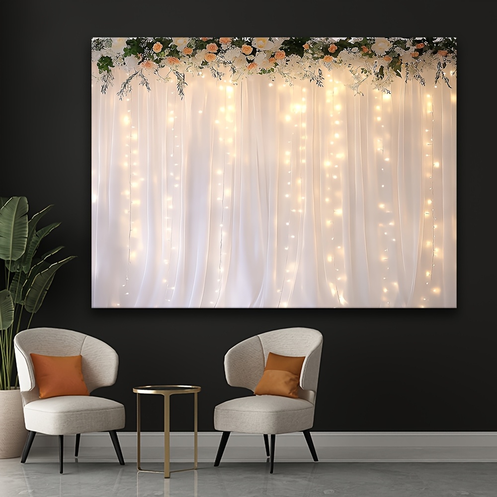 1 white tulle curtain with war - مراجعة Photography Lighting Design وسعره