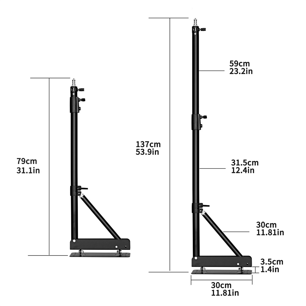 100/135/ 170cm Wall Mounting T - مراجعة Photography Lighting Triangle وسعره