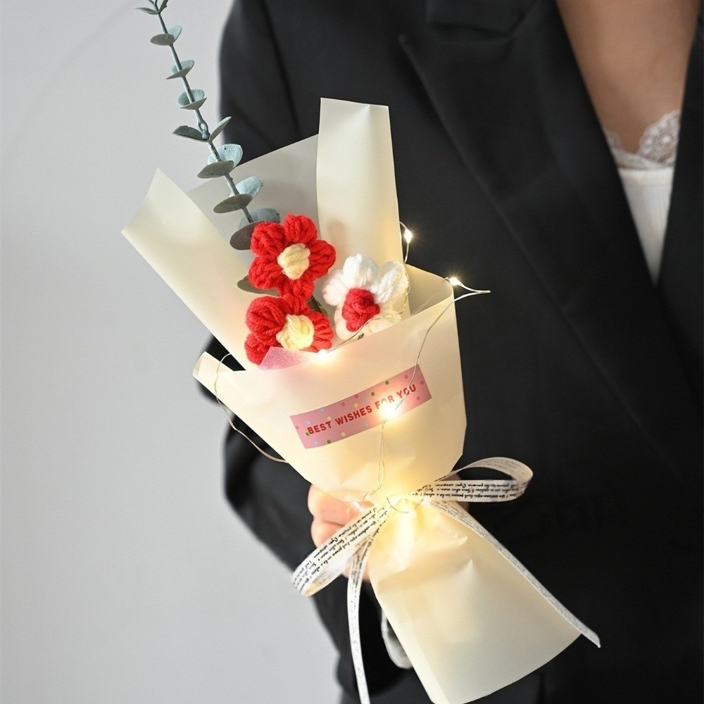 Knitted Crochet Flowers Bouque - مراجعة Photography Artificial Lighting وسعره