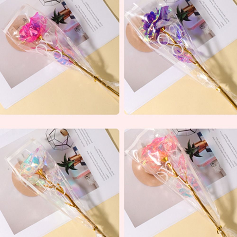 Glowing Gold Foil Rose Flower  - مراجعة Photography Artificial Lighting وسعره