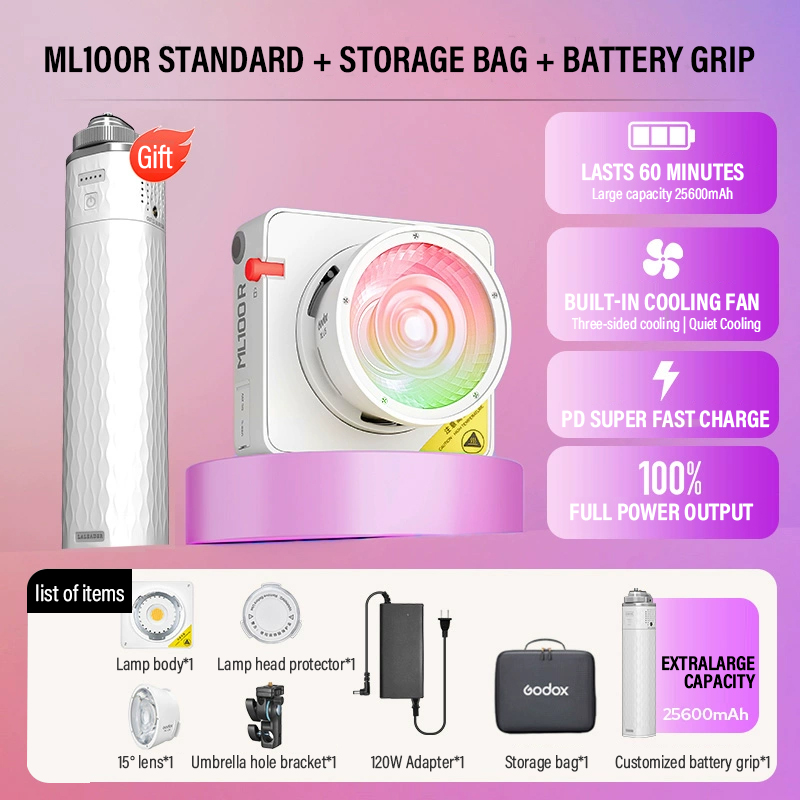 Godox ML100Bi/ML100R Bi-Color  - مراجعة Photography Lighting Godox وسعره