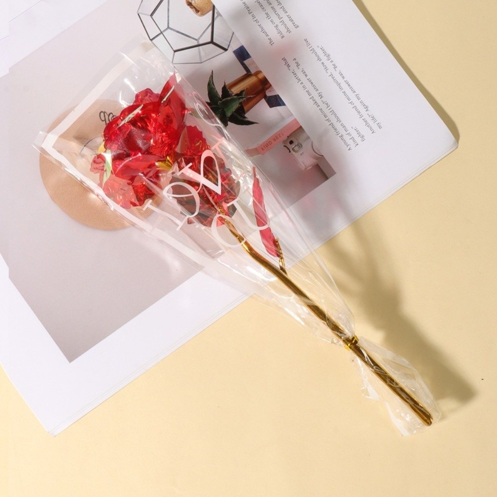 Glowing Gold Foil Rose Flower  - مراجعة Photography Artificial Lighting وسعره