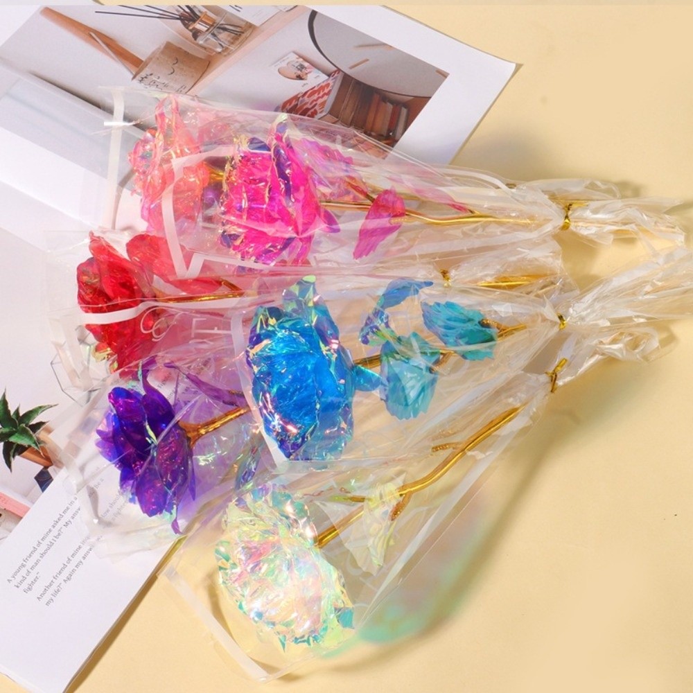 Glowing Gold Foil Rose Flower  - مراجعة Photography Artificial Lighting وسعره