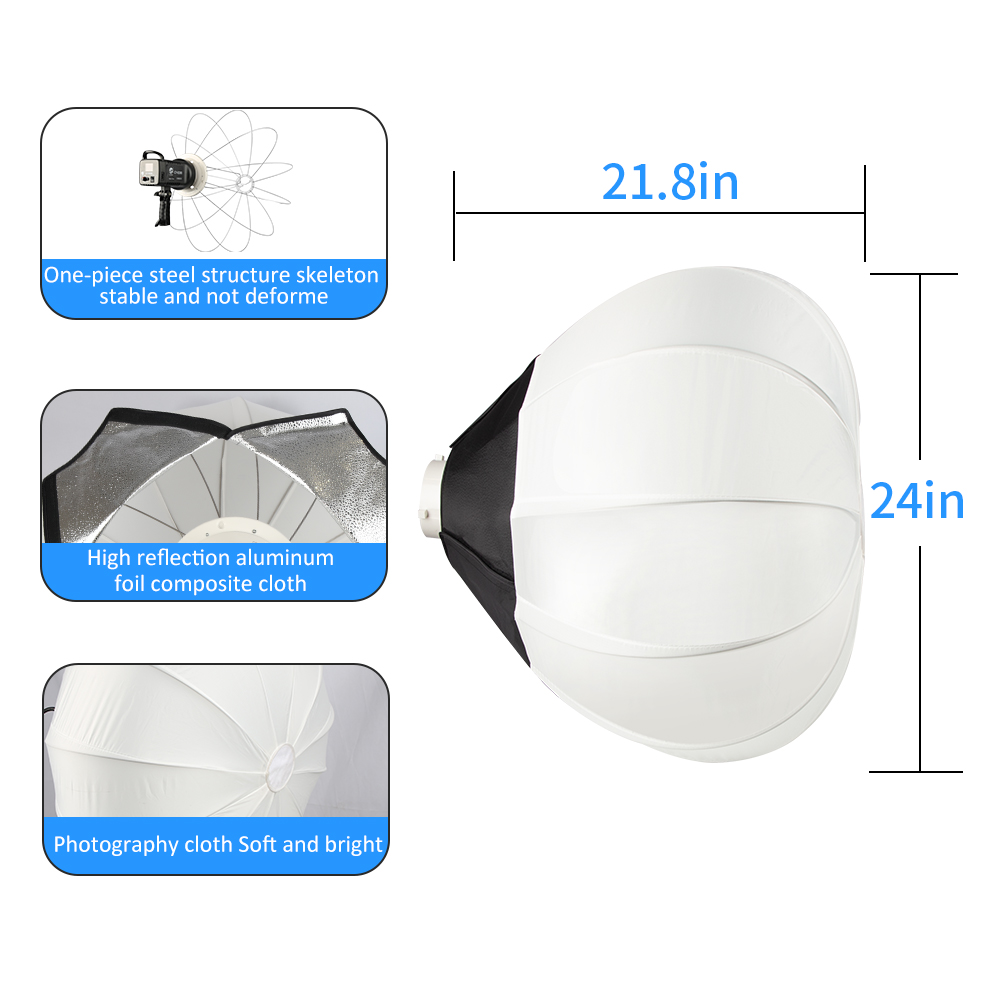 65cm Globe Lantern Softbox Bow - مراجعة Globe Modifier Round وسعره