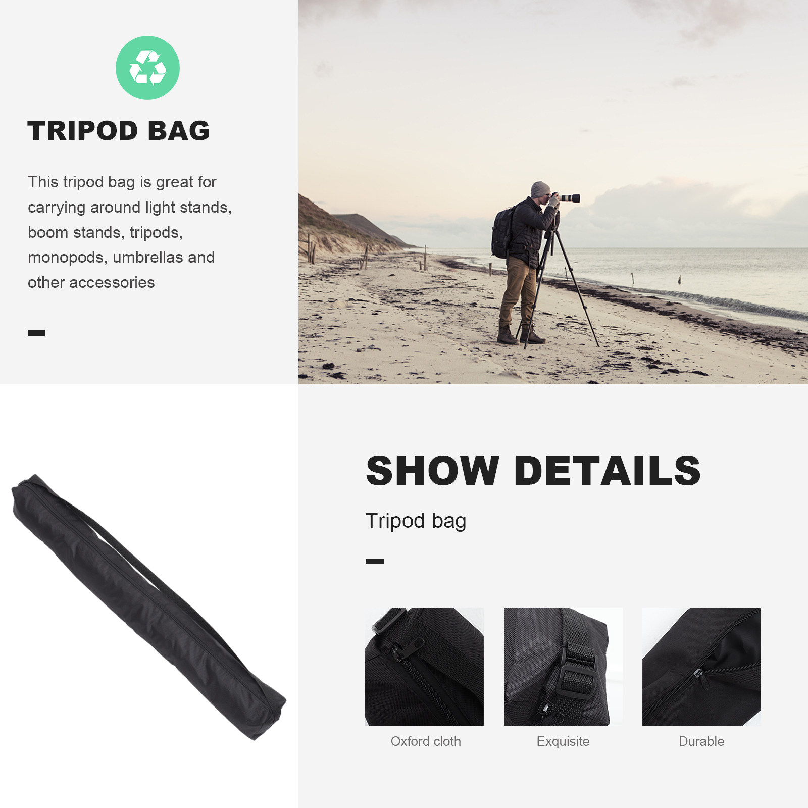 Tripod Bag Oxford Cloth Sturdy - مراجعة Photography Lighting Triangle وسعره