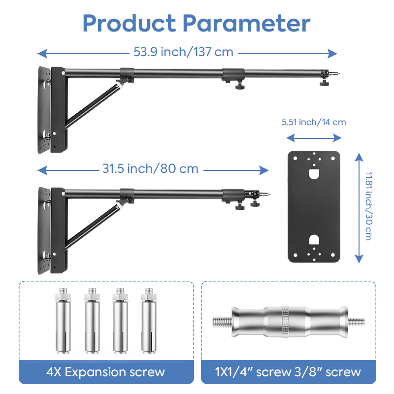 Photography Wall Mount Boom Ar - مراجعة Photography Lighting Triangle وسعره