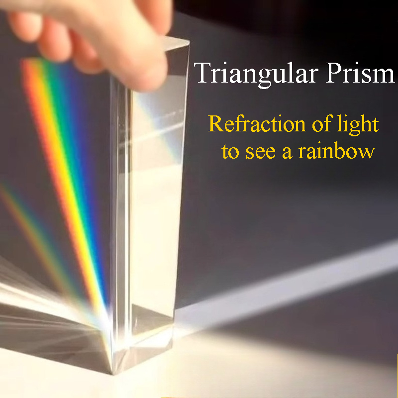 1PC Rainbow Triangular Prism K - مراجعة Photography Lighting Triangle وسعره