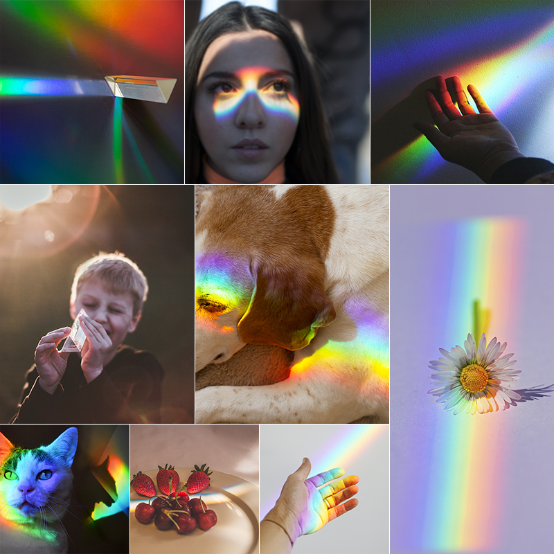 1PC Rainbow Triangular Prism K - مراجعة Photography Lighting Triangle وسعره