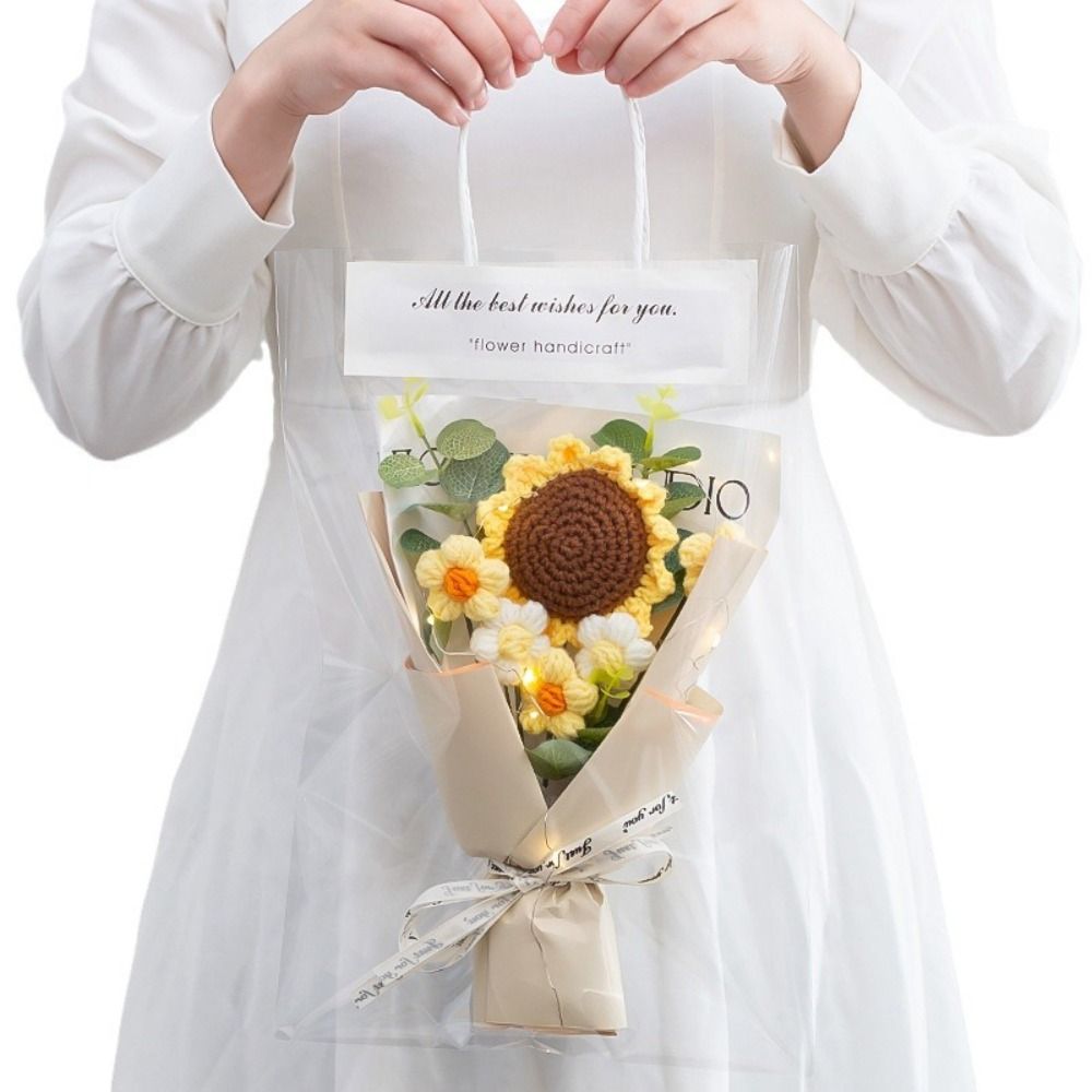 Knitted Crochet Flowers Bouque - مراجعة Photography Artificial Lighting وسعره