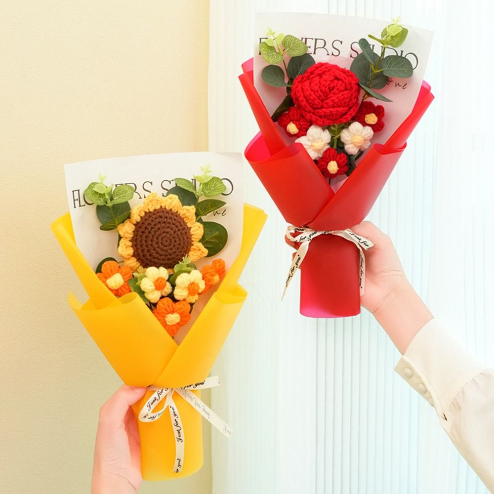 Knitted Crochet Flowers Bouque - مراجعة Photography Artificial Lighting وسعره