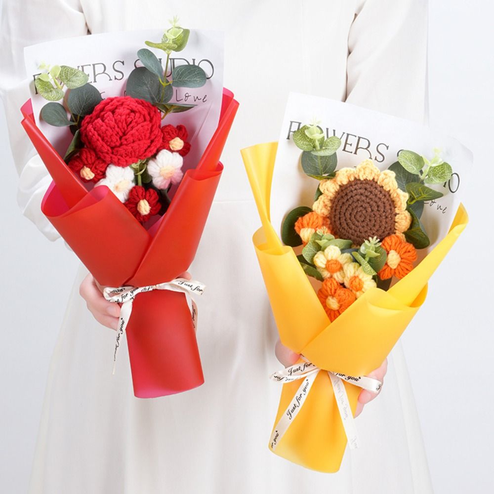Knitted Crochet Flowers Bouque - مراجعة Photography Artificial Lighting وسعره