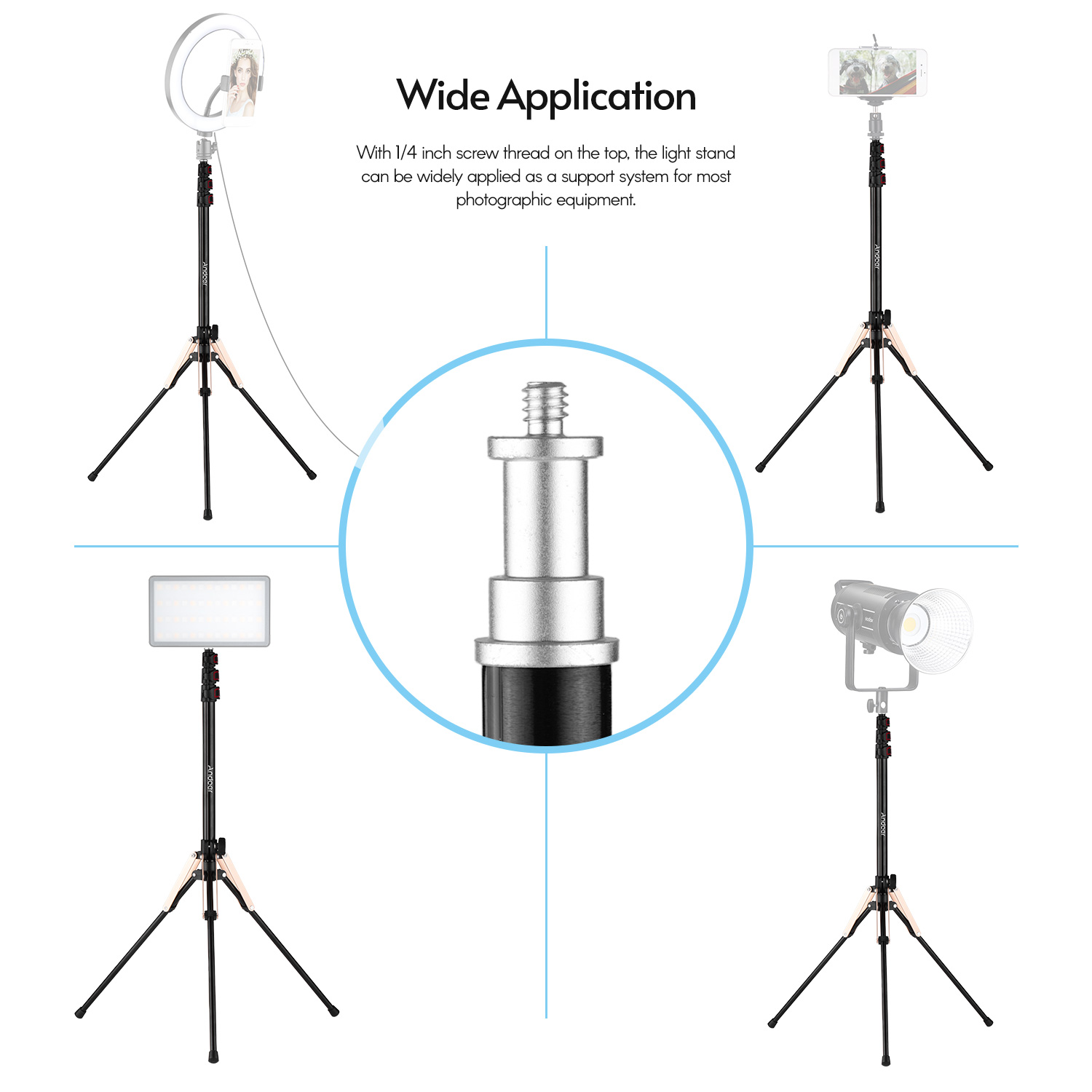 Andoer 190cm/74.8 Inch Portabl - مراجعة Photography Lighting Design وسعره