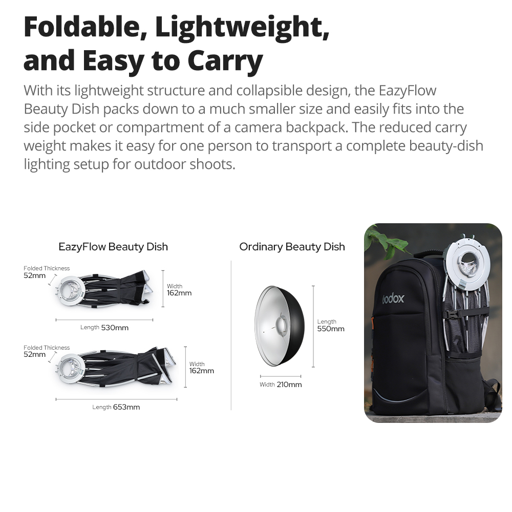 New Godox EazyFlow Beauty Dish - مراجعة Photography Lighting Design وسعره
